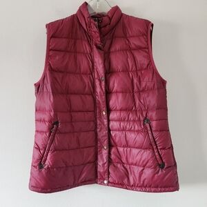 AIGLE | Puffer jacket vest down burgundy red sz Large